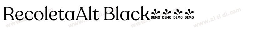 RecoletaAlt Black字体转换
